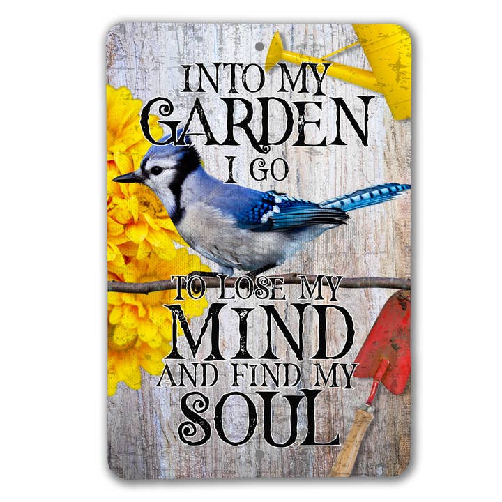 Bluejay Garden Sign for wholesale by Real Cool Stickers & Stuff