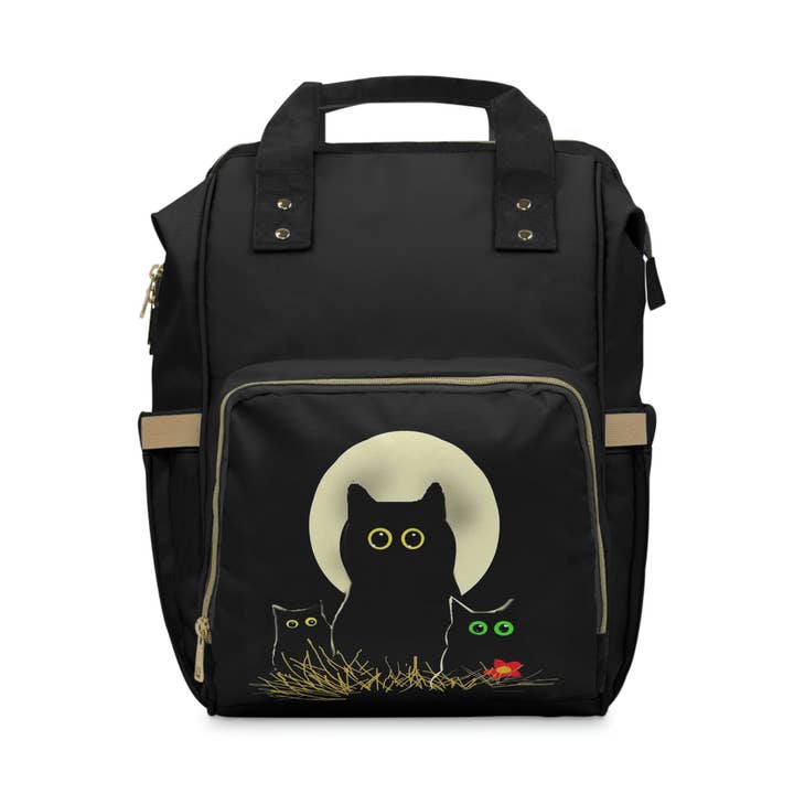 Sac à dos à couches multifonctionnel Night Cats pour la vente par Pioneer Kitty Market