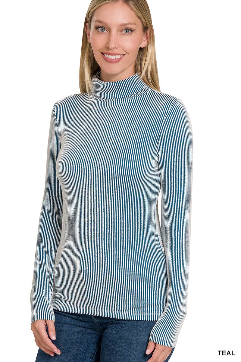 42POPS - Wholesale Knit Top - Women's - '._ Ribbed Turtle neck Top As shown18