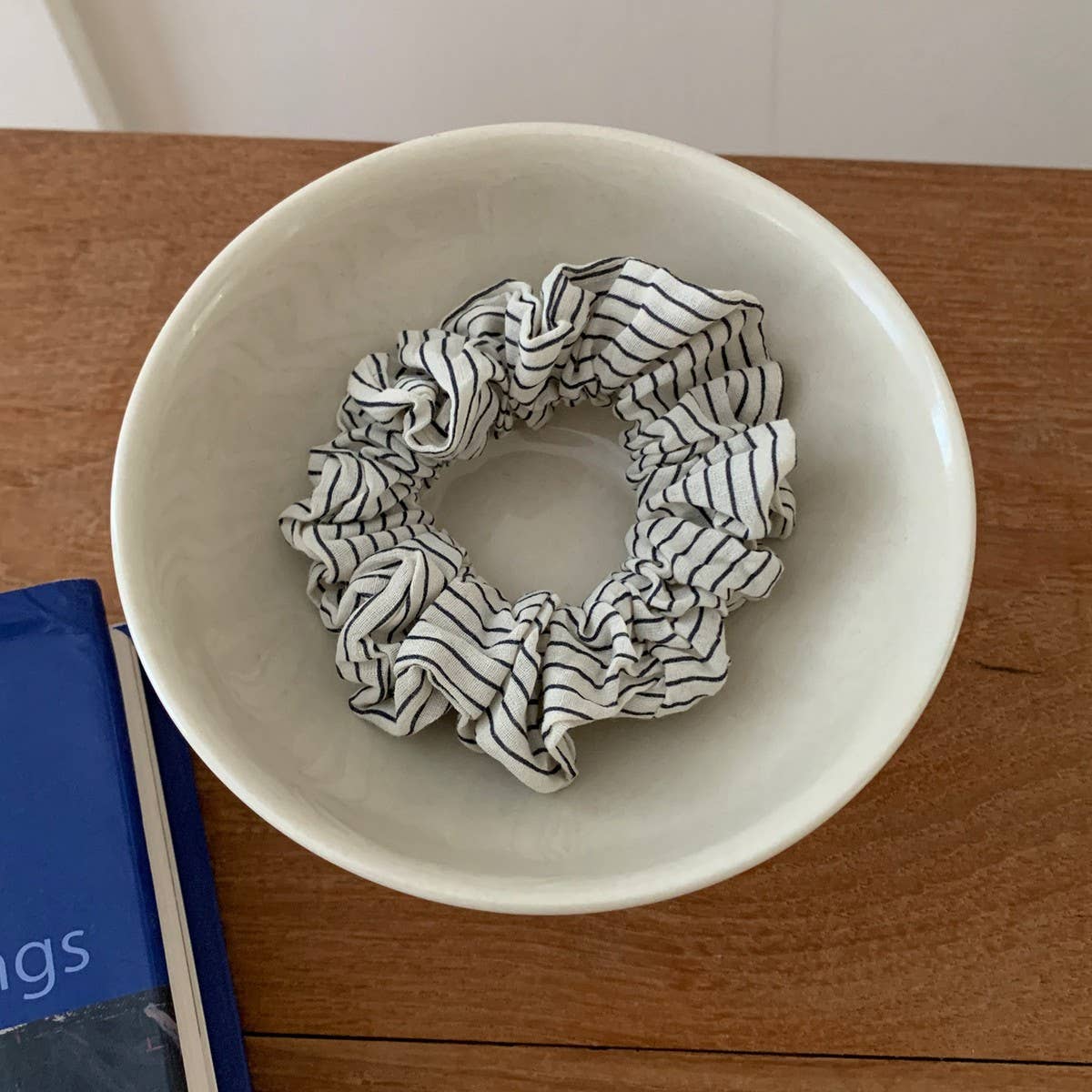 ACCITY - Wholesale Scrunchie - Women's - Polka Stripe Pleated Hair Tie Elastic Band_CWAHA080822