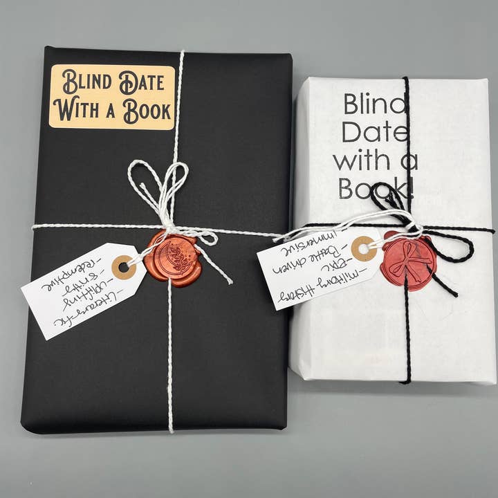 Blind Date With a Book - HALF BLACK HALF WHITE for wholesale by I Love Books and Bows