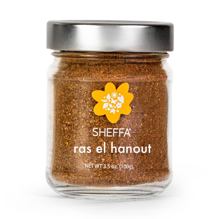 SHEFFA Ras El Hanout Spice Blend (3.5 oz Glass Jar, 100g) for wholesale by SHEFFA