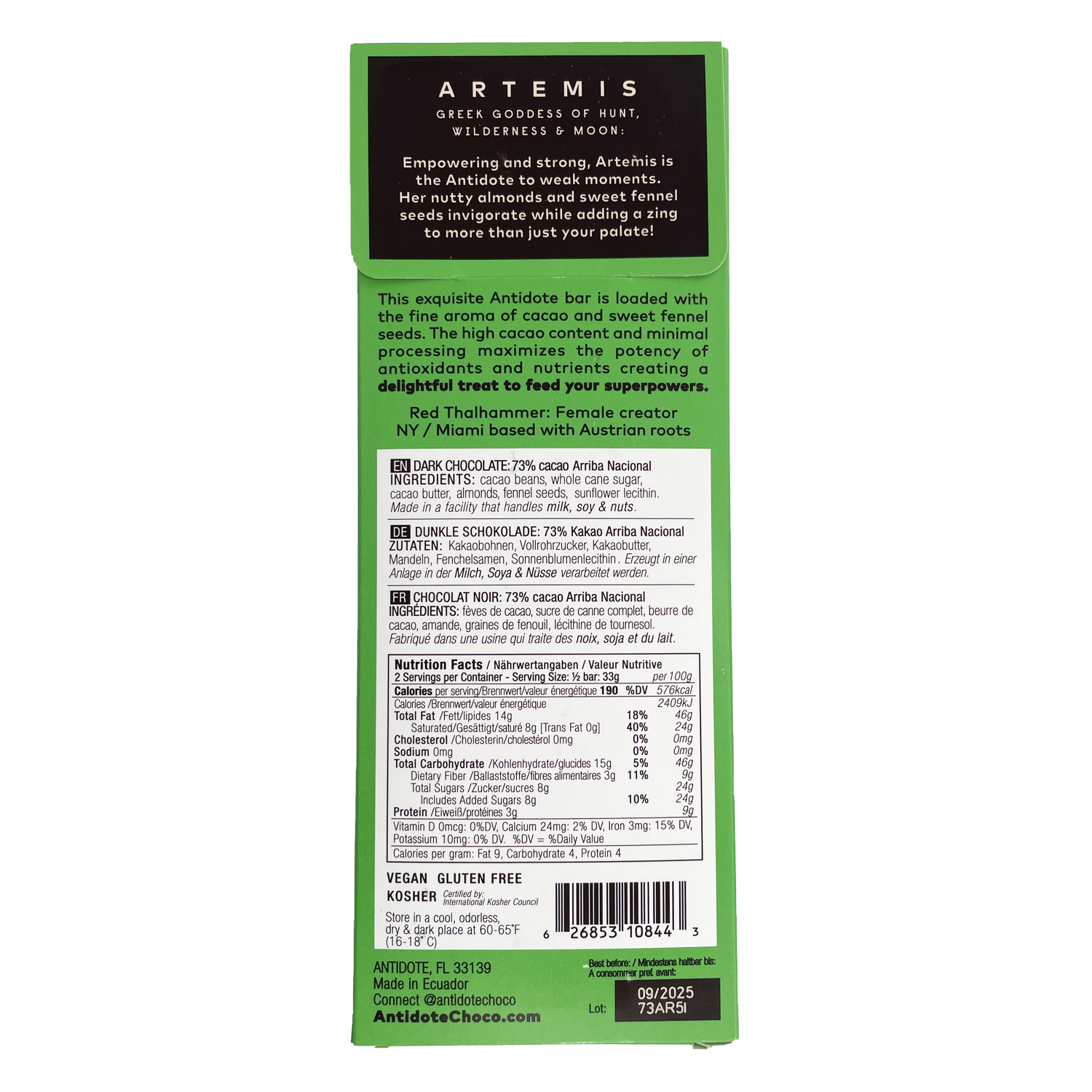 Antidote Chocolate – Großhandel Schokoriegel – Antidote Chocolate ARTEMIS: MANDEL+FENCHEL3