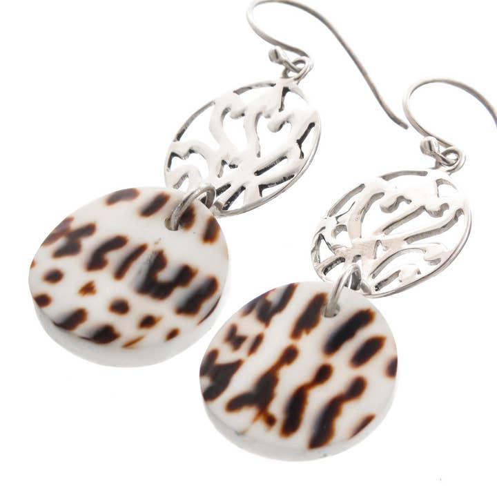 925 sterling silver sale! cone shell sterling drop earrings, 1 5/16" for wholesale by FifiRose