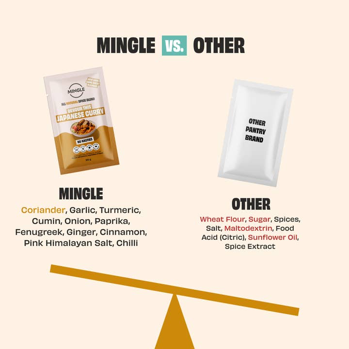 Mingle Seasoning - Wholesale Dried Spice Mix - JAPANESE CURRY (FORMERLY KNOWN AS CURRY IN A HURRY) - 3 PACK