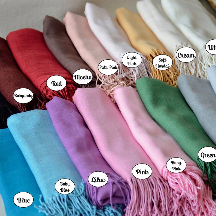 Uniq Favors - Wholesale Scarf - Women's - Pashmina Shawl Wedding, Bridal Shower Favor, Bulk Scarves