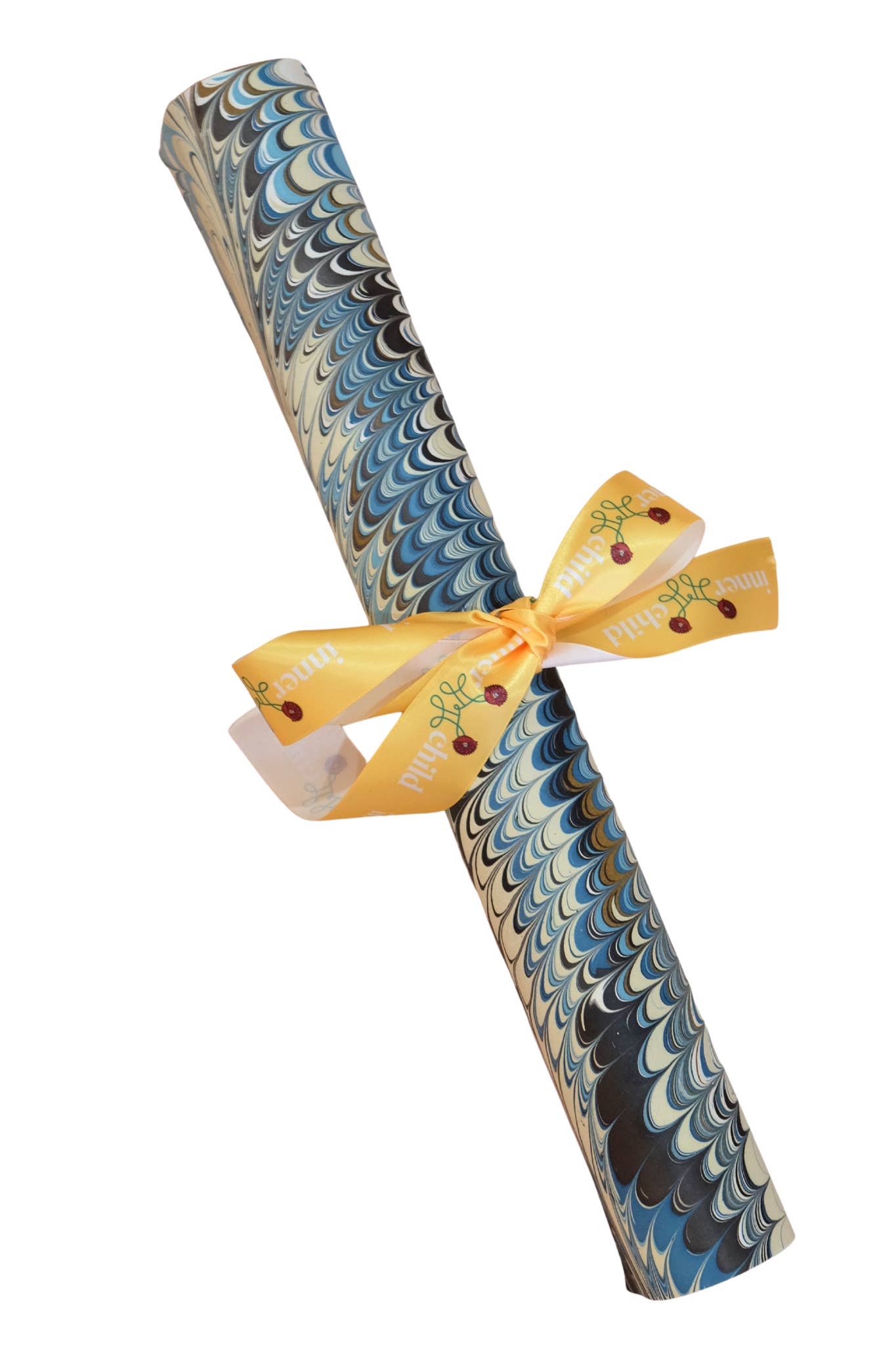 Inner Child - Wholesale Wrapping Paper Roll - Hand Marbled Nila Feathers Gift Wrapping Paper