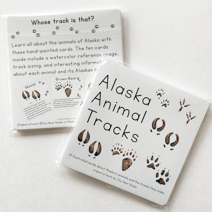Tiny Nest Studio - Wholesale Learning Cards - Kids & Baby - Alaska Animal Tracks Learning Cards