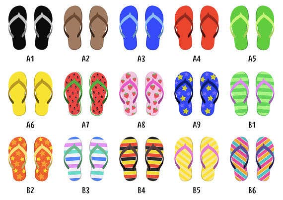 Mermaid Marys – wholesale Art print – Framed Personalised Family Flip Flop Print5