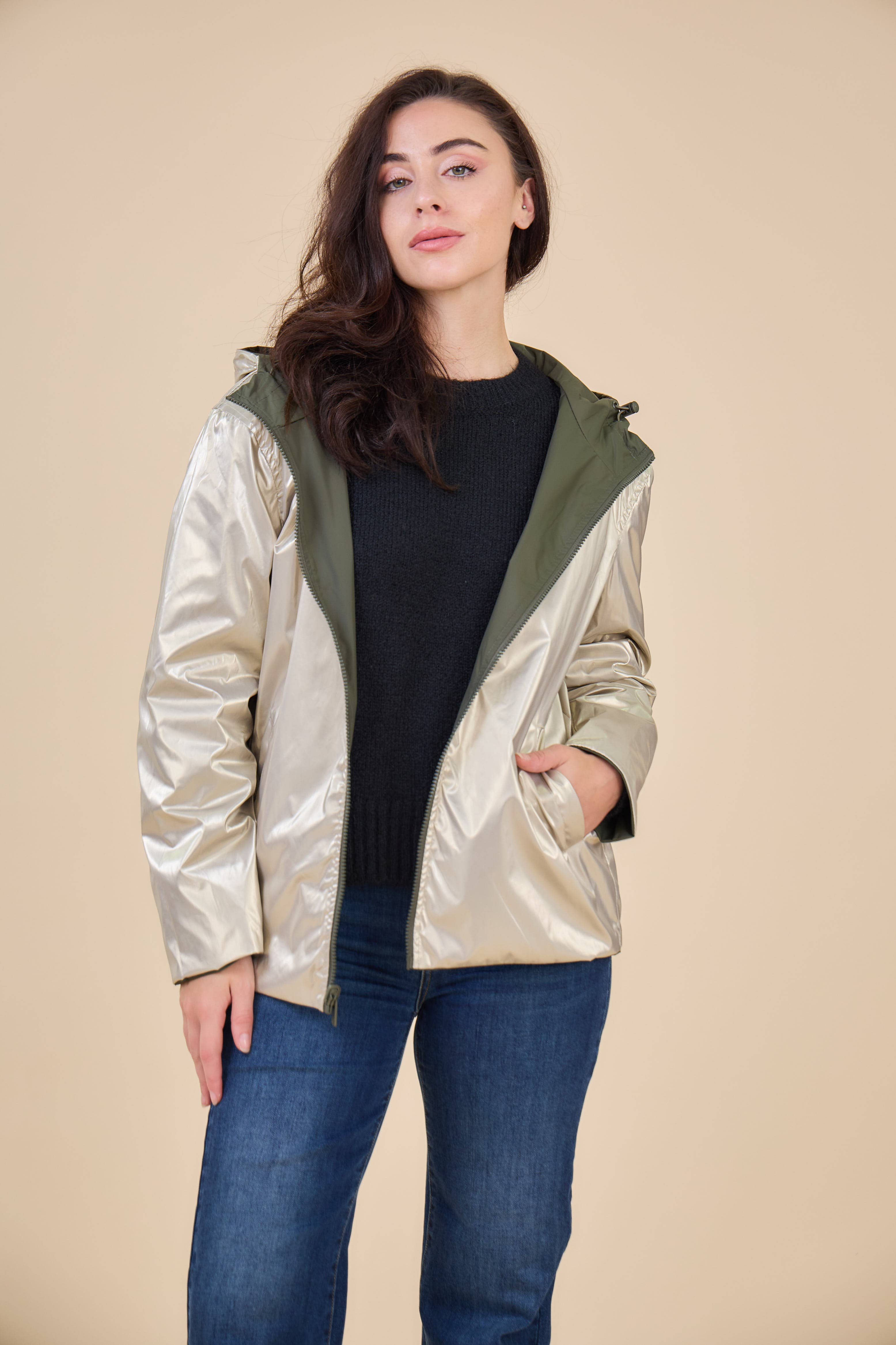 Escandelle Paris - Vendita all'ingrosso Parka - Donna - Parka corta reversibile3