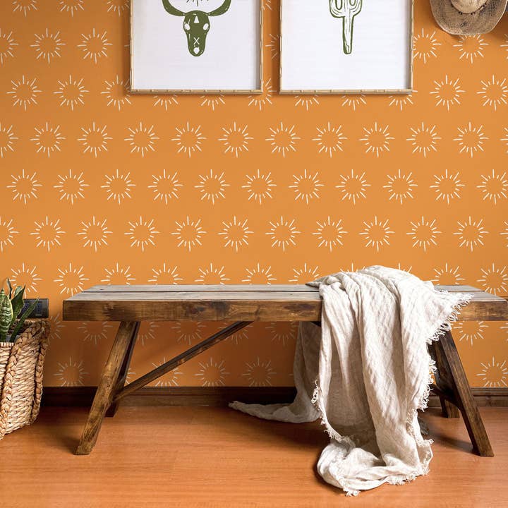 Suns Boho Wallpaper for wholesale by Everett Park