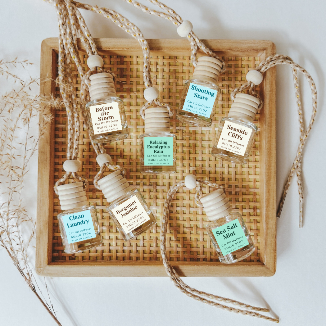 Honey Jar Creations - Wholesale Car Freshener - Unisex - Hanging Car Diffusers | Clean Laundry | Made in USA3