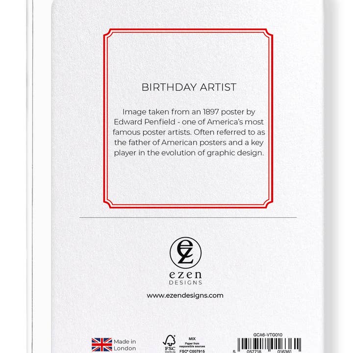 Ezen Trade - Wholesale Birthday card - BIRTHDAY ARTIST: Greeting Card1