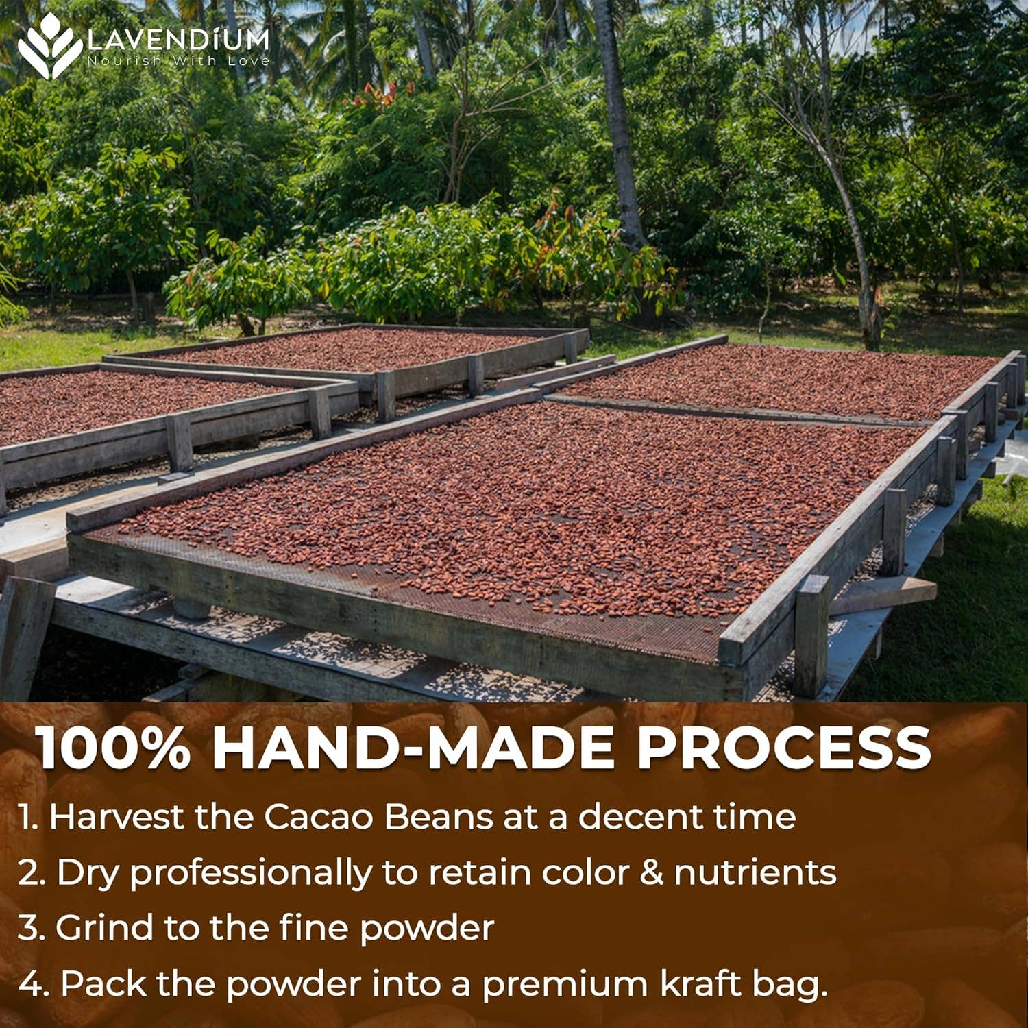 Naomi's Happy Place Shop - Wholesale Protein/Superfood Powder - Cacao Powder, 25oz (1.56 lbs), 100% Natural & Pure, Unsweetened, Rich Chocolate Flavor, Perfect for Baking & Smoothies6