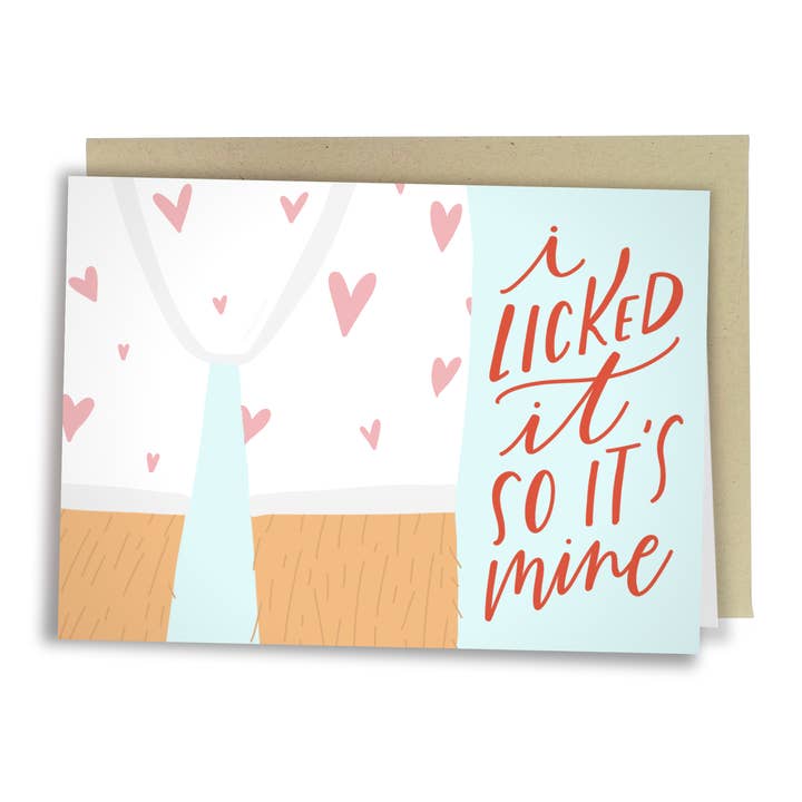 Jeg slikkede det, så det er min Valentinsdag for engroshandel hos Sleazy Greetings