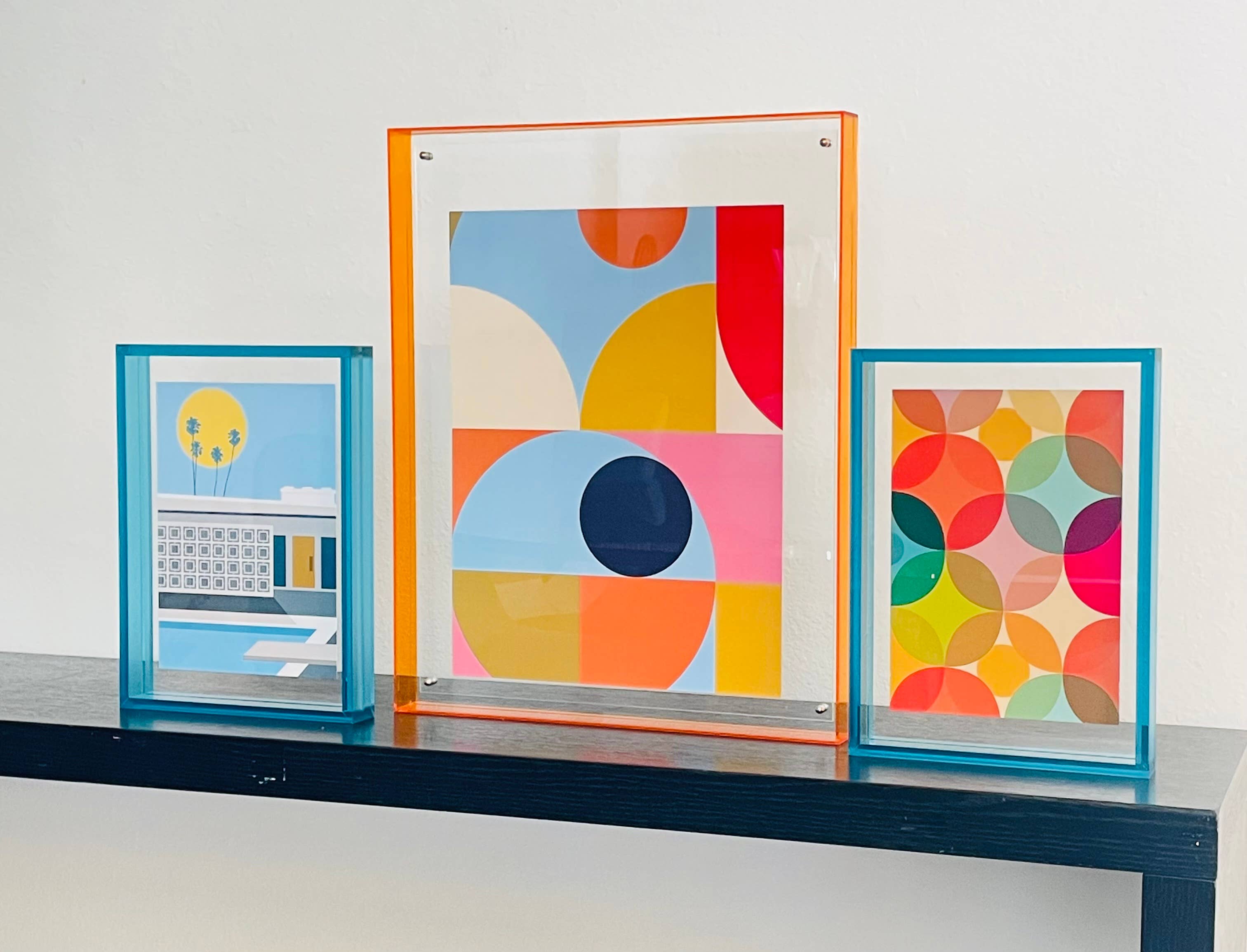 hide+seek SUPPLY CO - Wholesale Picture Frame - Levitate Acrylic Shadow Box Frame - 8 x 10 - Blue - Splash 1