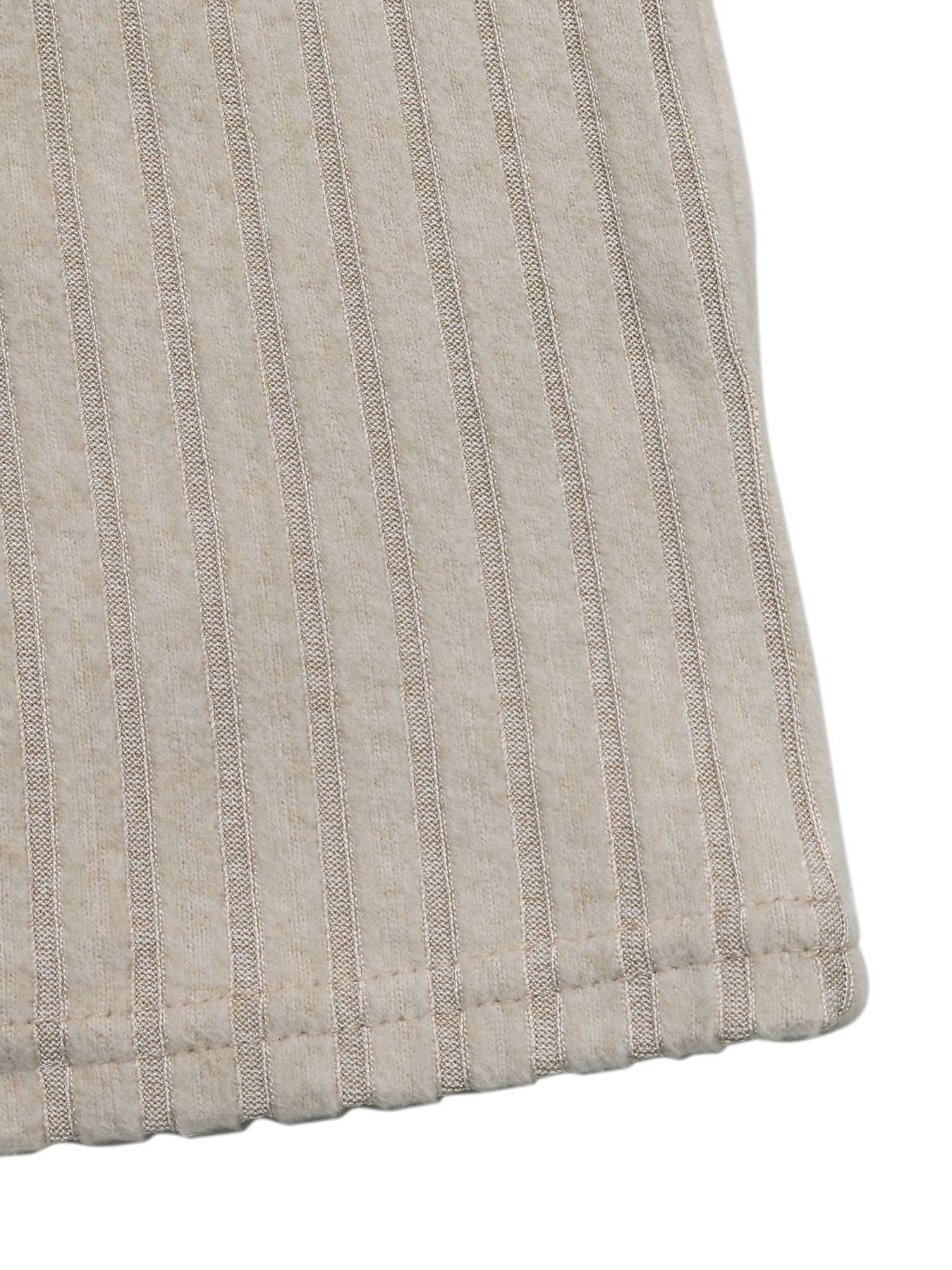 KHAKI Fashionable loose knitted long-sleeved T-shirt for wholesale on Faire8