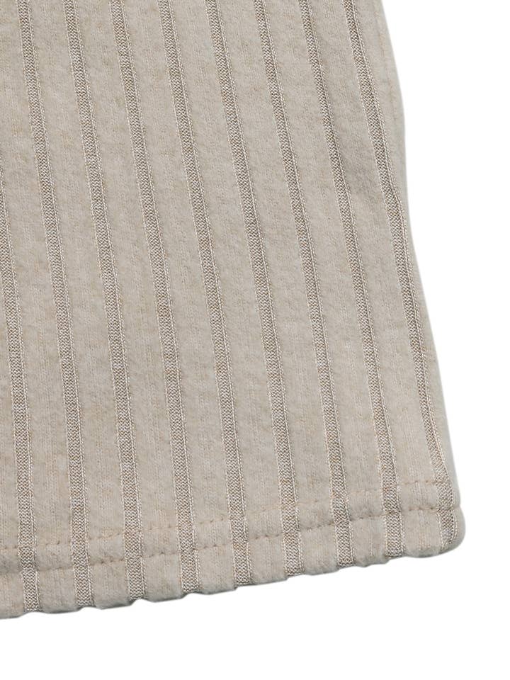 KHAKI Fashionable loose knitted long-sleeved T-shirt for wholesale on Faire8