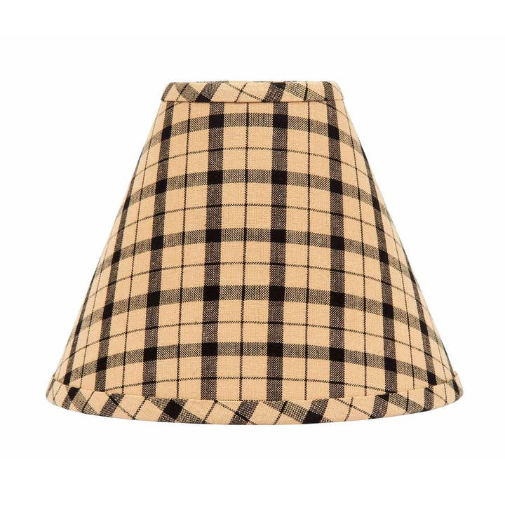 Salem Check Lampshade 14" Washer Black for wholesale by Home Collections by Raghu