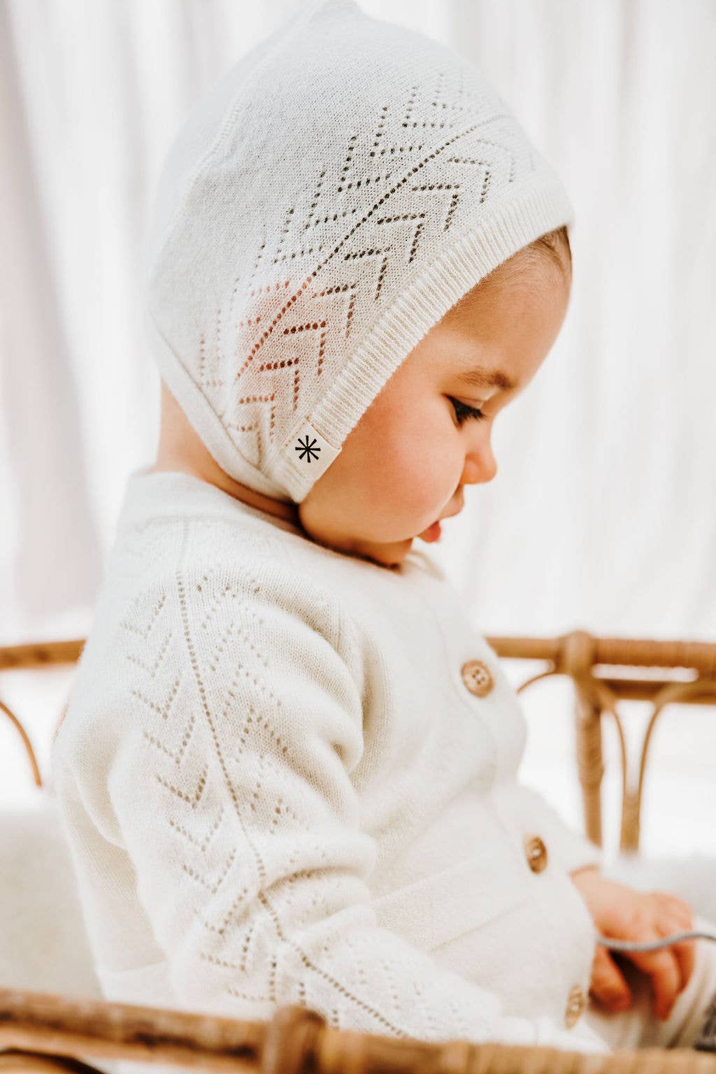 Lunö Tricot - Wholesale Newborn/Knit Hat - Baby - Cashmere Baby Hat - Penelope White10