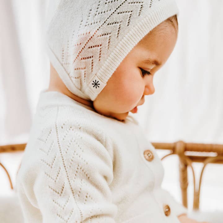 Lunö Tricot - Wholesale Newborn/Knit Hat - Baby - Cashmere Baby Hat - Penelope White10