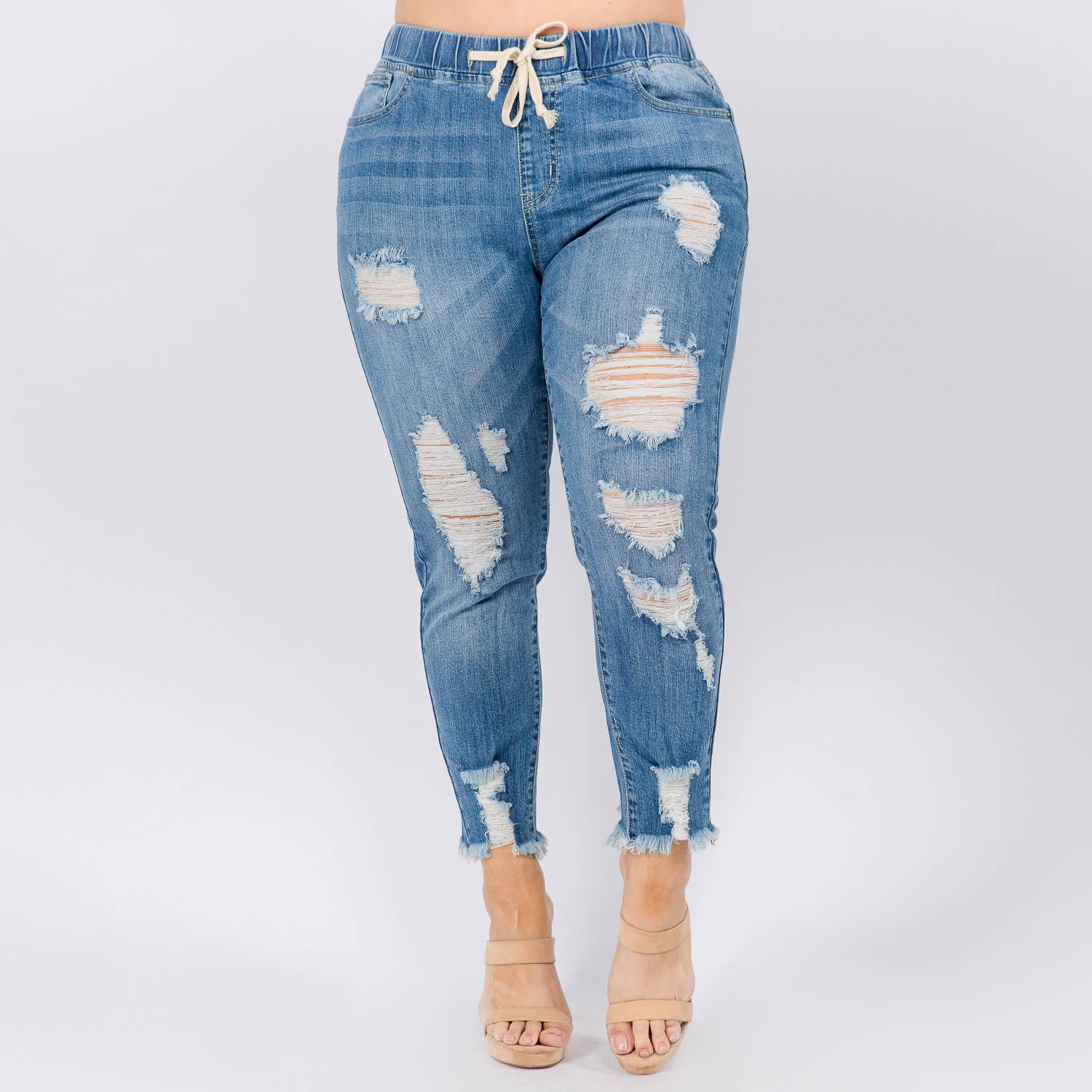 american bazi denim joggers