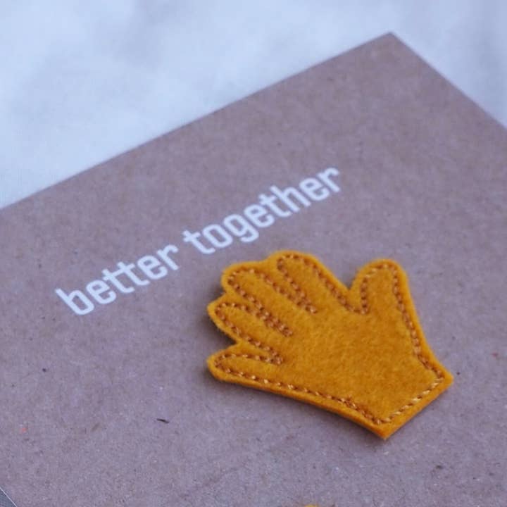 HAND Patch zum Aufbügeln, Mittelbraun für den Großhandel von hej Tilly