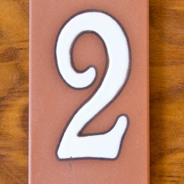 Carly Quinn Designs - Wholesale Outdoor Sign - Terra Cotta Plain Individual 3x6 House Number Tiles2