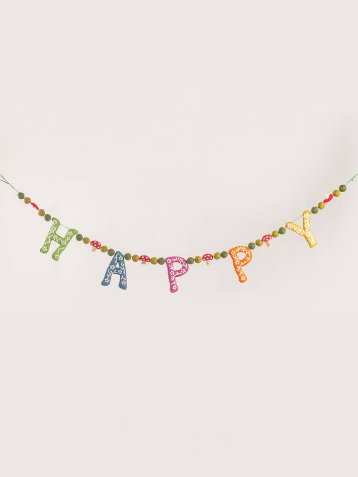 Mushroom Happy Garland for wholesale by Lakhays Collection Inc.
