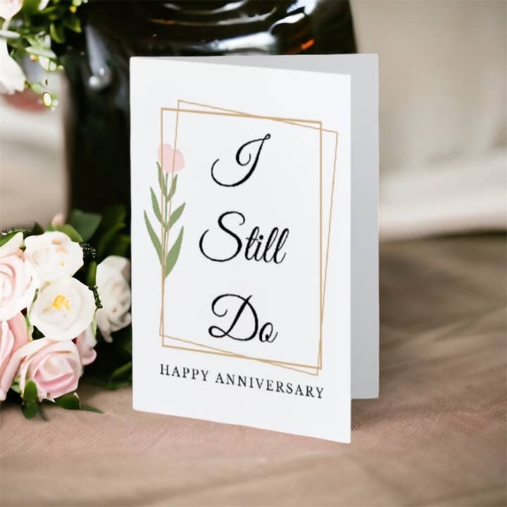 Biglietto di auguri di buon anniversario (I Still Do) per la vendita all'ingrosso da parte di Dolfie Love Hut