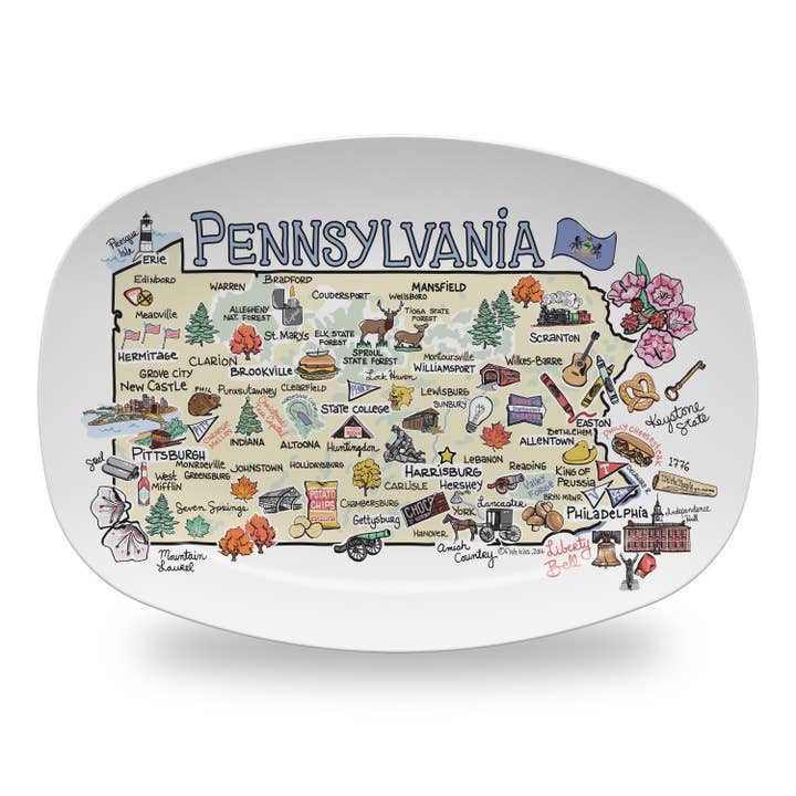 Wet-it! - Wholesale Platter - Fishkiss Pennsylvania Platter