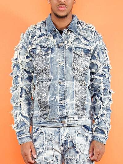 508 Maze Spijkerjack Crack Wash voor wholesale door Cooper 9