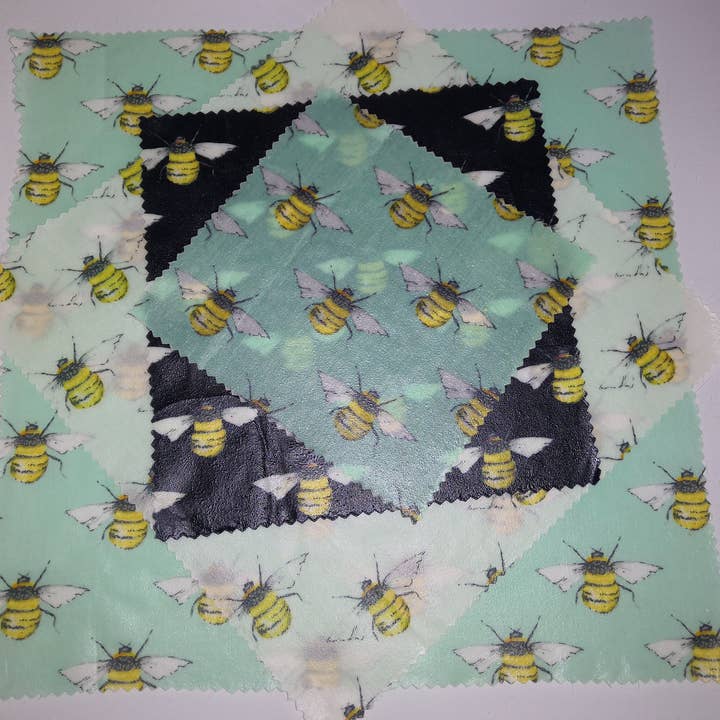 Triple pack of 3 large beeswax Food Wraps. for wholesale by BeeEco Friendly