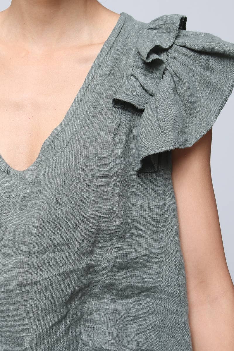 LÉA & LUC - Wholesale Blouse - Women's - 100% Linen Blouse REF. 1201911