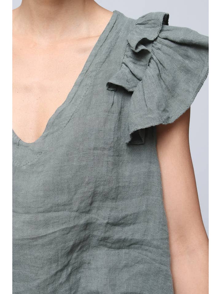 LÉA & LUC - Wholesale Blouse - Women's - 100% Linen Blouse REF. 1201911