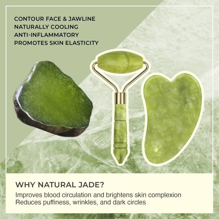 Lindo - Wholesale Gua Sha Tool - Lindo Jade Roller Guasha Kit - Travel Size3