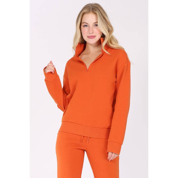 Timeless - Wholesale Sweatshirt - Women's - Zip Fleece Pullover Long Sleeve Sweatshirt Top