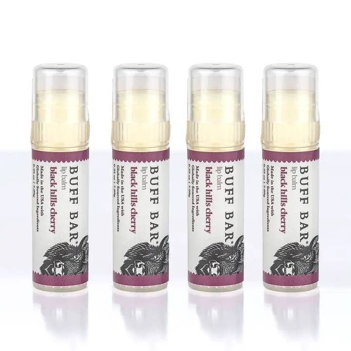 Black Hills Cherry Lip Balm 4-Pack, 0.25oz tubes for wholesale by Big Crazy Buffalo