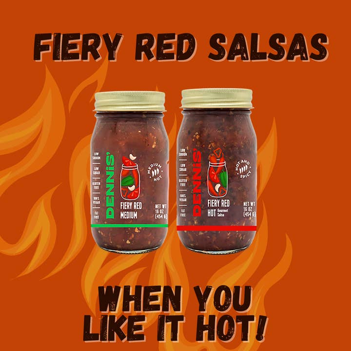 Reva Foods, LLC – wholesale Salsa – Dennis’ Fiery Red Salsa - Medium1