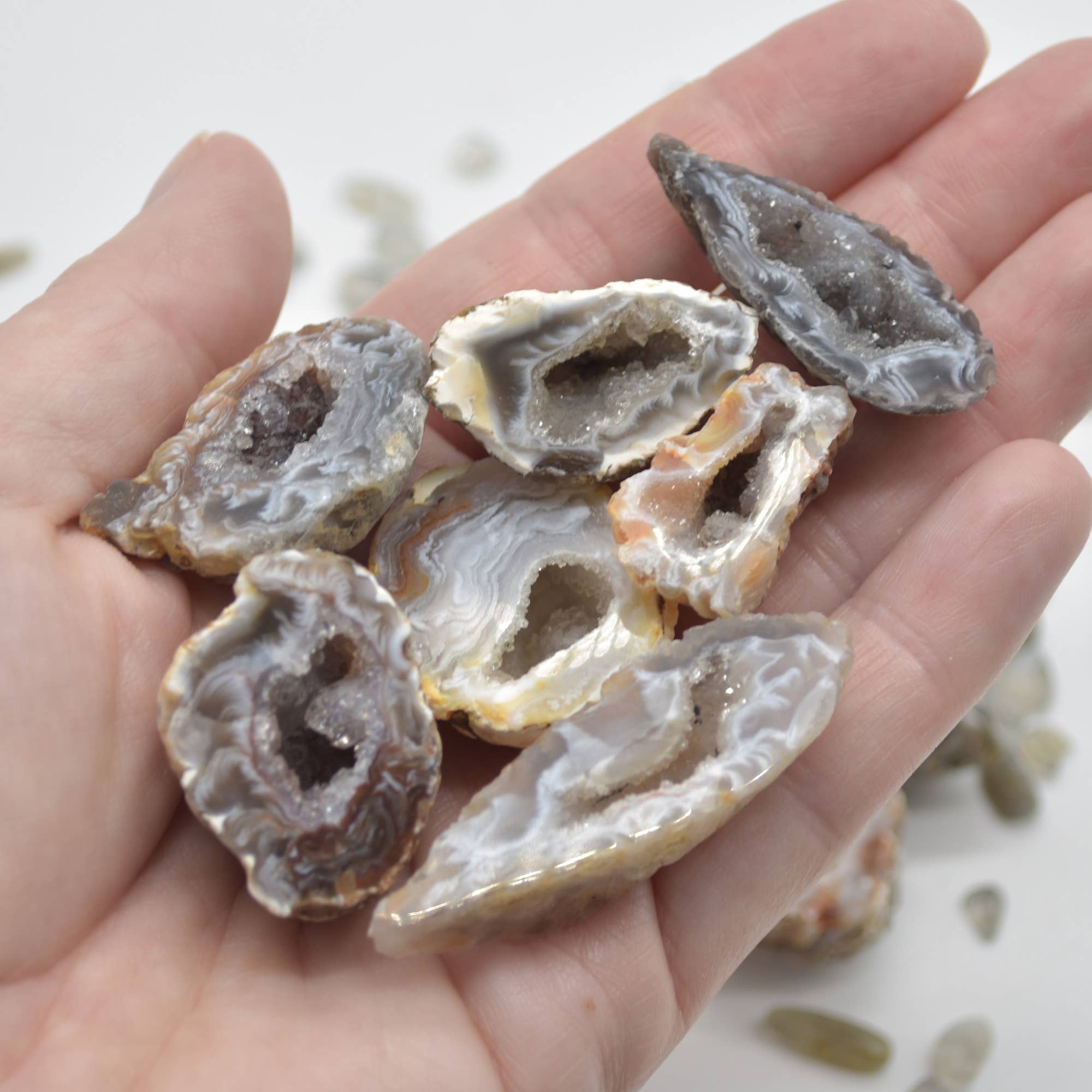 Calder Crystals - Wholesale Spiritual Stone/Crystal - Mini Druzy Agate Geode Crystal Geodes - 5 Count6