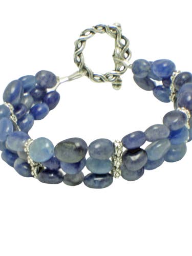 Edelsteen meerstrengs armband in diverse steenkeuzes voor wholesale door Ciao Bella Jewelry Inc