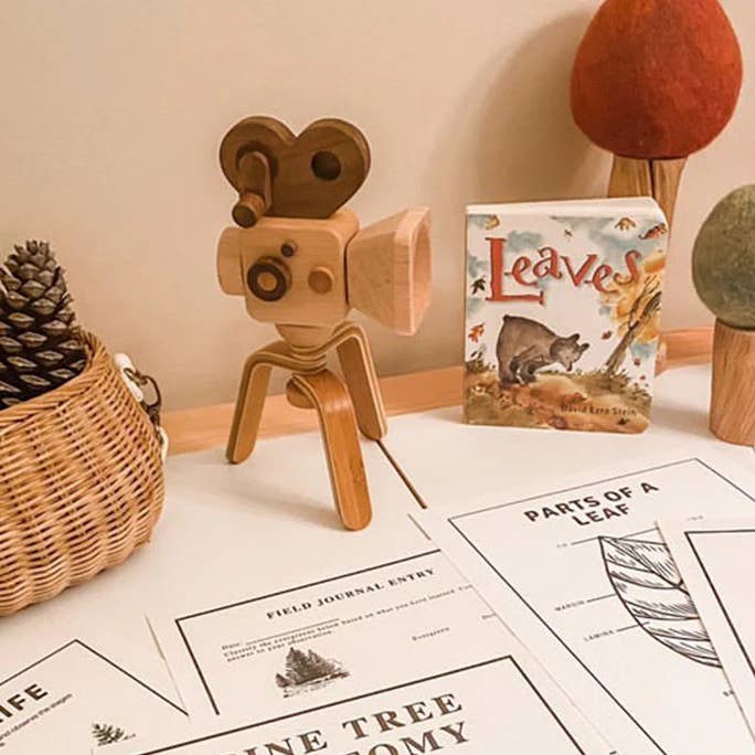 Father's Factory - Wholesale Wood Toy - Kids - Super 16 Pro Wooden Toy Camera With Tripod