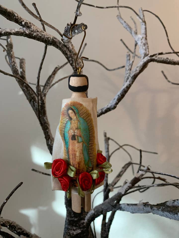 St. Juan Diego Wooden Doll Ornament for wholesale by Our Saint Family