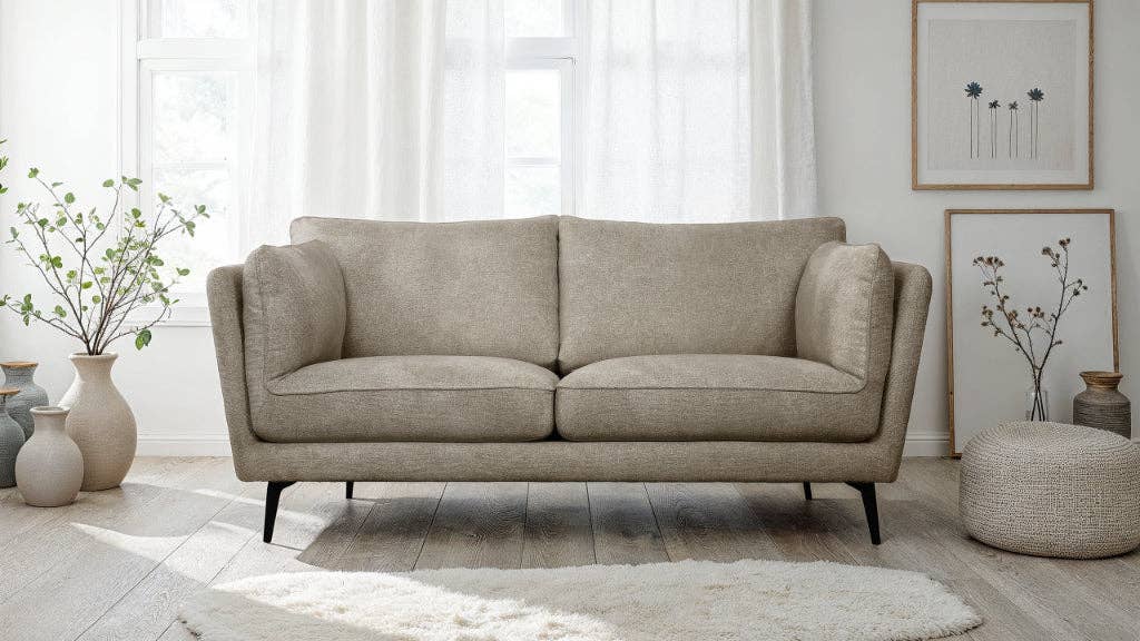 Furnhouse - Vendita all'ingrosso Divani - Divano 2 posti Bari in tessuto beige1