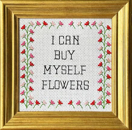 Subversive Cross Stitch – wholesale Embroidery/cross-stitch supplies – I Can Buy Myself Flowers