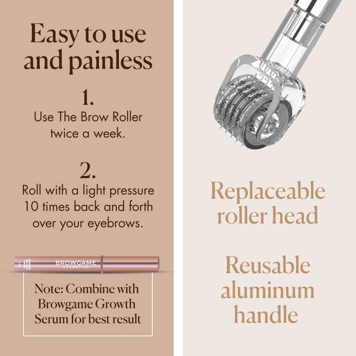 Browgame Cosmetics - Wholesale Eyebrow Razor/Shaper - Signature Brow Roller