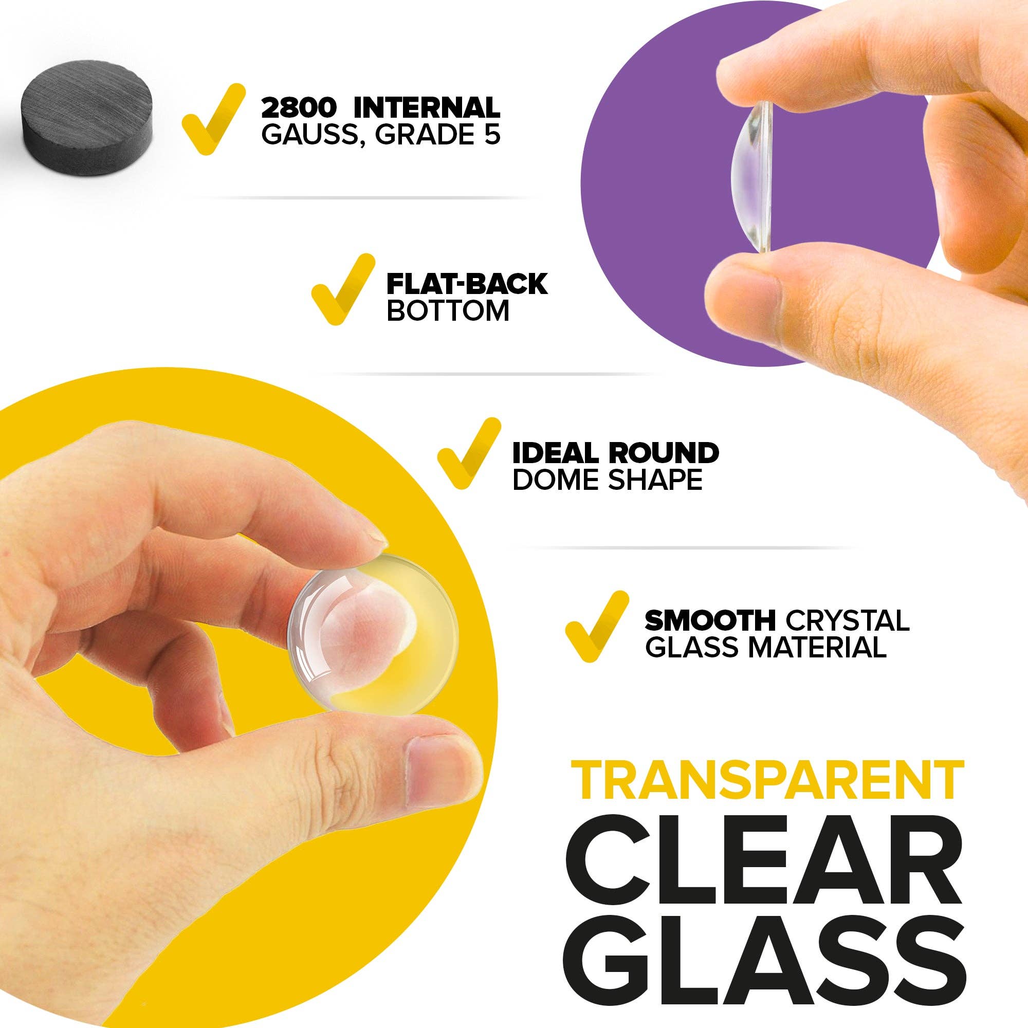 X-bet MAGNET - Vendita all'ingrosso Calamite - Magneti in ceramica con cupola trasparente a cabochon7