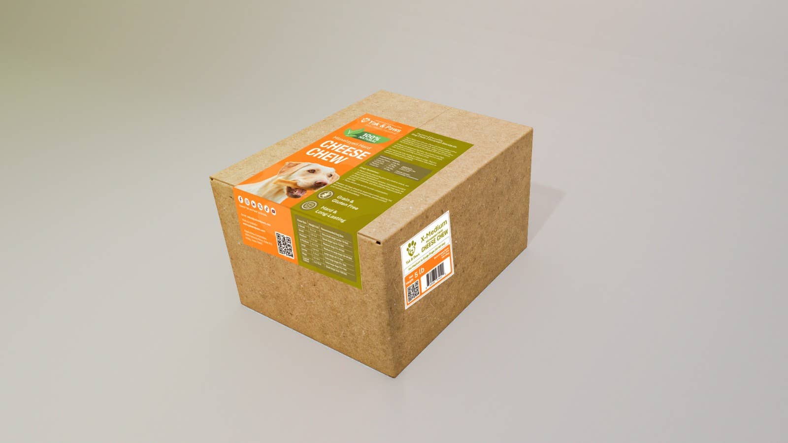 Yak and Paws - Wholesale Pet Treats - Dog - Yak Cheese Dog Chews -100% Natural, 5 lb Bulk Pack Yak Chees15