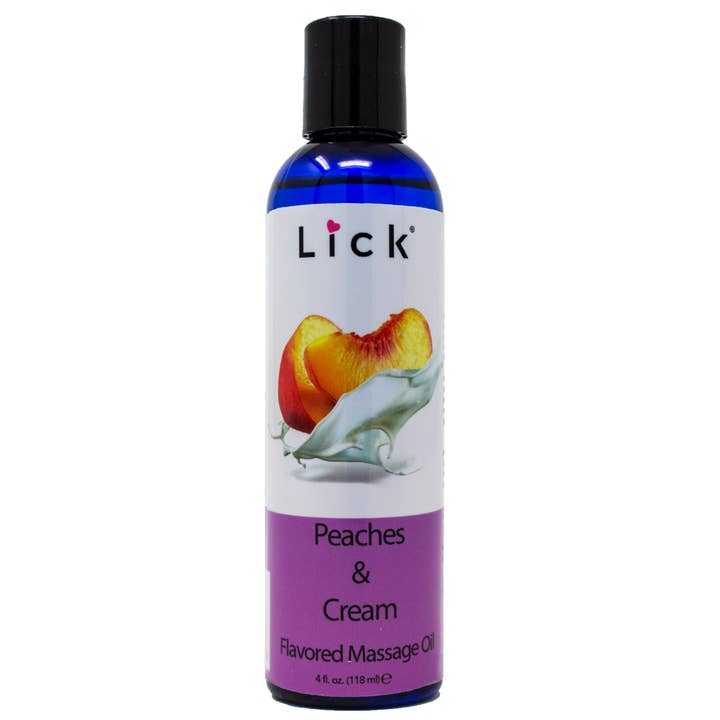 Peaches & Cream Flavored Massage Oil for wholesale by Lick