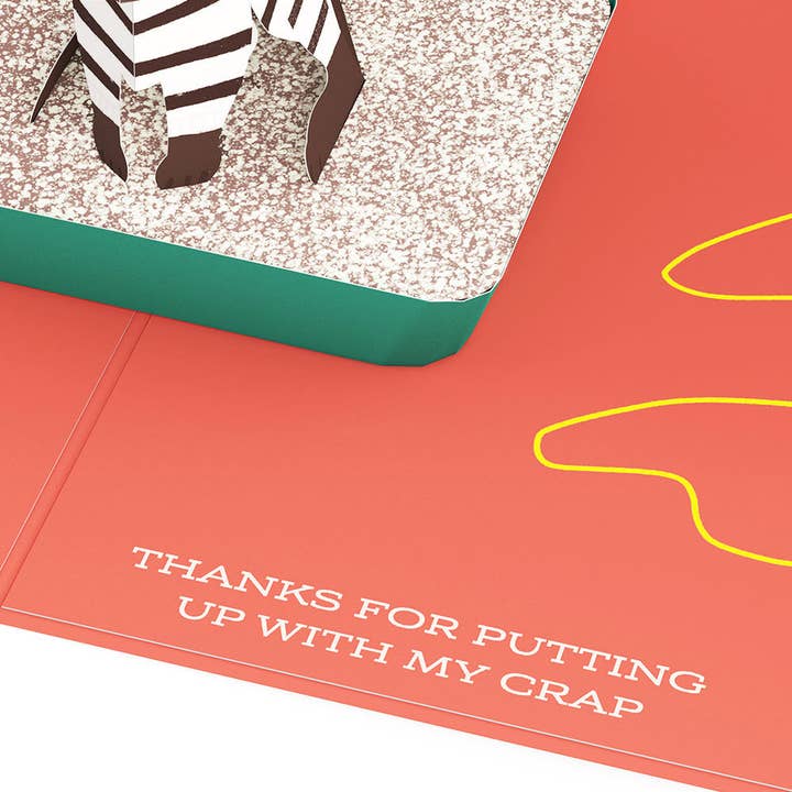 Lovepop Cards - Wholesale Mother's Day Card - 5x7" Thanks for Putting Up with My Crap Mother's Pop-Up Card